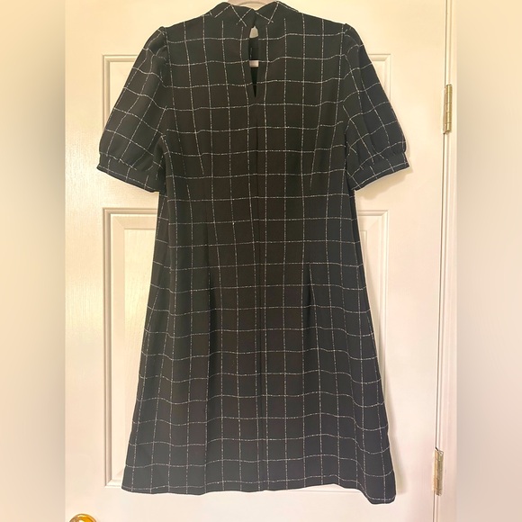 Loft black and white window pane dress. Size 6 - Picture 2 of 4